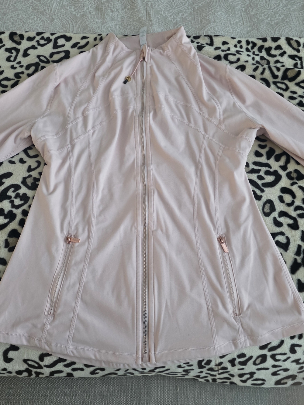 lululemon athletica Pale Pink Zip-Up Bomber Jacket